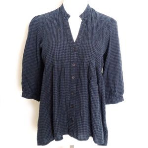 Peasant Boho Cottage Core Peasant Nicolette Prairie Core Plaid Teal Back…